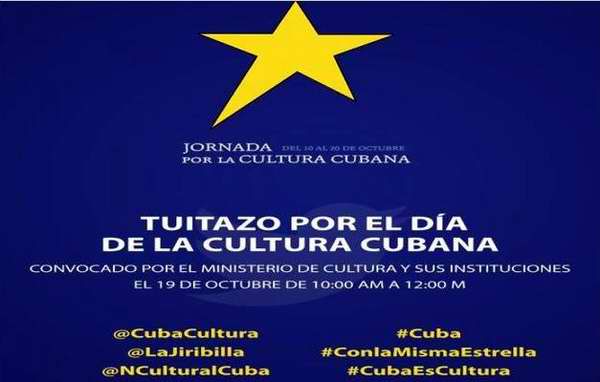 Este viernes, tuitazo por el Día de la Cultura Cubana Este viernes, tuitazo por el Día de la Cultura Cubana